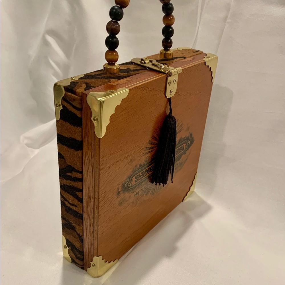 Cigar Box Cheetah Print Purse